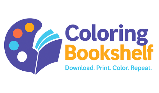 Coloring bookshelf logo